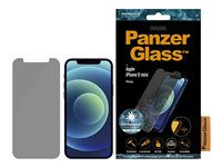 PanzerGlass Privacy - Skärmskydd för mobiltelefon - glas - med sekretessfilter - CrystalClear - för Apple iPhone 12 mini P2707