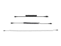 StarTech.com USB C till Lightning-kabel 1 m, MFi-certifierad, iPhone-spiralladdarkabel, svart, TPE-mantel med slitstark aramidfiber, kraftig Lightning-spiralkabel - Lightning-kabel - 24 pin USB-C hane till Lightning hane - 1 m - svart - lindad RUSB2CLT1MBC