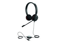 Jabra Evolve 20 UC stereo - Headset - på örat - kabelansluten - USB-C, USB-A - ljudisolerande - Alcatel-Lucent-certifierad, Avaya-certifierad, Certifierad för Microsoft-teams, Cisco Certified, Unify-certifierad 4999-829-269