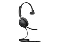 Jabra Evolve2 40 SE MS Mono - Headset - på örat - kabelansluten - USB-C, USB-A - ljudisolerande - Certifierad för Microsoft-teams 24189-899-799