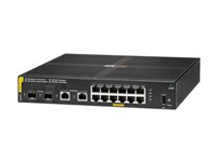 HPE Aruba Networking CX 6000 12p 10M/100M/1G Class4 PoE 2p SFP 1G 139W Switch - Switch - Administrerad - 12 x 10/100/1000 (PoE+) + 2 x gigabit SFP (upplänk) + 2 x Gigabit RJ-45 - rackmonterbar, väggmonterbar - PoE+ (139 W) - BTO R8N89B#ABB