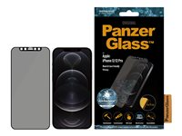 PanzerGlass Original - Skärmskydd för mobiltelefon - glas - med sekretessfilter - 6.1" - svart - för Apple iPhone 12, 12 Pro P2711
