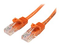 StarTech.com Cat5e patchkabel med hakfria RJ45-kontakter ? 1 m, orange - Patch-kabel - RJ-45 (hane) till RJ-45 (hane) - 1 m - UTP - CAT 5e - stigare, hakfri - orange 45PAT1MOR