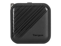 Targus - Strömadapter - GaN - 65 Watt - PD - 2 utdatakontakter (24 pin USB-C, USB typ A) - svart APA803GL