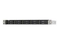 QNAP TS-h1090FU - NAS-server - 10 fack - kan monteras i rack - SATA 6Gb/s / PCIe (NVMe) / U.2 - RAID 0, 1, 5, 6, 10, 50, JBOD, 60 - RAM 64 GB - 25 Gigabit Ethernet / 2.5 Gigabit Ethernet - iSCSI support - 1U TS-H1090FU-7232P-64G