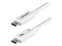 StarTech.com - Thunderbolt-kabel - Thunderbolt 5 (hane) till Thunderbolt 5 (hane) - USB4 / Thunderbolt 3 / Thunderbolt 4 / Thunderbolt 5 / DisplayPort 2.1 - stöd för 4K, stöd för 8K, passiv, USB-strömförsörjning (240W) - vit TBLT5MM50CM240WWH