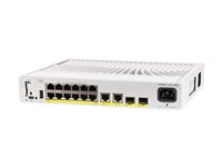 Cisco Catalyst 9200CX - Network Essentials - switch - kompakt - L3 - Administrerad - 12 x 10/100/1000 (PoE+) + 2 x 1000Base-T + 2 x 10 Gigabit SFP+ (upplänk) - rackmonterbar - PoE+ (240 W) C9200CX-12P-2X2G-E