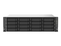 QNAP TS-1673AU-RP - NAS-server - 16 fack - kan monteras i rack - SATA 6Gb/s - RAID 0, 1, 5, 6, 10, JBOD, 5 hot spare, 6-reservsnabbyte, 10 hot spare - RAM 16 GB - Gigabit Ethernet / 2.5 Gigabit Ethernet - iSCSI support - 3U TS-1673AU-RP-16G
