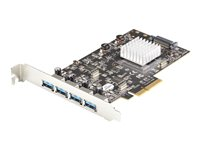 StarTech.com 4-portars USB PCIe-kort - 10 Gbps USB 3.1 / 3.2 Gen 2 Type-A PCI Express-expansionskort med 2 styrenheter - 4 x USB-A - USB PCIe-tilläggskort - Windows/Mac/Linux - USB-adapter - PCIe 3.0 x4 - USB 3.1 Gen 2 x 4 PEXUSB314A2V2
