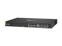 HPE Aruba Networking CX 6000 24p 10M/100M/1G Class4 PoE 4p SFP 1G 370W Switch - Switch - Administrerad - 24 x 10/100/1000 (PoE+) + 4 x gigabit SFP (upplänk) - sida till sida luftflöde - rackmonterbar, väggmonterbar - PoE+ (370 W) - BTO R8N87B#ABB
