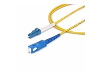 StarTech.com 10m (32.8ft) LC to SC (UPC) OS2 Single Mode Simplex Fiber Optic Cable, 9/125µm, Laser Optimized, 40G/100G, Bend Insensitive, Low Insertion Loss - LSZH Fiber Patch Cord (SPSMLCSC-OS2-10M) - Patch-kabel - LC/UPC enkelläge (hane) till SC/UPC enkelläge (hane) - 10 m - 10 m - 2 mm - fiberoptisk - simplex - 9 / 125 mikrometer - OS1/OS2 - halogenfri, passiv, dubbelriktad - gul SPSMLCSC-OS2-10M