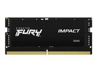Kingston FURY Impact - DDR5 - sats - 32 GB: 2 x 16 GB - SO DIMM 262-pin - 6400 MT/s / PC5-51200 - CL38 - 1.35 V - on-die ECC KF564S38IBK2-32