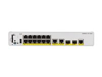 Cisco Catalyst 9200CX - Network Essentials - switch - kompakt - L3 - Administrerad - 12 x 1000Base-T + 3 x 1000Base-T + 2 x 1 gigabit/10 gigabit SFP+ (upplänk) - rackmonterbar - UPOE+ C9200CX-12T-2X2G-E