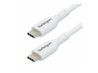 StarTech.com 3.3ft (1m) USB-C Charging Cable, Charge & Sync, 60W (3A) PD, USB 2.0 Laptop Charger Cable - White USB C Charging Cord - USB-kabel - USB-C (hane) till USB-C (hane) - USB 2.0 - 3 A - 1 m - halogenfri, passiv, USB Power Delivery (60W), stöd för Power Delivery 2.0 - vit USB2CC1MNCWHE