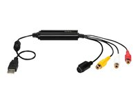 StarTech.com USB videoinspelningsadapter - S Video/komposit till USB 2.0 videoinspelningskabel med stöd för TWAIN - Analog till digital konverterare - endast Windows - Videofångstadapter - USB 2.0 - NTSC, SECAM, PAL - svart SVID2USB232