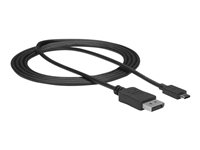 StarTech.com 6ft/1.8m USB C to DisplayPort 1.2 Cable 4K 60Hz, USB-C to DisplayPort Adapter Cable HBR2, USB Type-C DP Alt Mode to DP Monitor Video Cable, Works with Thunderbolt 3, Black - USB-C Male to DP Male - DisplayPort-kabel - 24 pin USB-C (hane) till DisplayPort (hane) - Displayport 1.2/Thunderbolt 3 - 1.8 m - 4K60Hz (3840 x 2160) stöd - svart - för P/N: TB33A1C, TB3DK2DPPD, TB3DK2DPPDUE, TB3DK2DPW, TB3DK2DPWUE, TB3DKDPMAW, TB3DKDPMAWUE CDP2DPMM6B