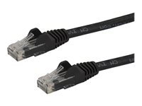 StarTech.com 50cm CAT6 Ethernet Cable, 10 Gigabit Snagless RJ45 650MHz 100W PoE Patch Cord, CAT 6 10GbE UTP Network Cable w/Strain Relief, Black, Fluke Tested/Wiring is UL Certified/TIA - Category 6 - 24AWG (N6PATC50CMBK) - Patch-kabel - RJ-45 (hane) till RJ-45 (hane) - 50 cm - UTP - CAT 6 - formpressad, hakfri - svart N6PATC50CMBK
