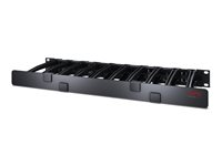 APC Horizontal Cable Manager Single-Sided with Cover - Rackkabelhanteringspanel med skydd - svart - 1U - TAA-kompatibel - för P/N: SCL500RM1U, SCL500RMI1U, SMTL2K2RM2UCLNC, SMX2KR2UX145, SMX3KR2UNCX145, SMX750CUS AR8612