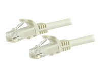 StarTech.com 7.5m CAT6 Ethernet Cable, 10 Gigabit Snagless RJ45 650MHz 100W PoE Patch Cord, CAT 6 10GbE UTP Network Cable w/Strain Relief, White, Fluke Tested/Wiring is UL Certified/TIA - Category 6 - 24AWG (N6PATC750CMWH) - Patch-kabel - RJ-45 (hane) till RJ-45 (hane) - 7.5 m - UTP - CAT 6 - hakfri - vit N6PATC750CMWH