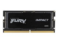 Kingston FURY Impact - DDR5 - modul - 16 GB - SO DIMM 262-pin - 6000 MT/s / PC5-48000 - CL38 - 1.35 V - ej buffrad - on-die ECC - svart KF560S38IB-16