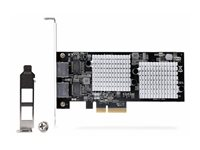 StarTech.com 2-Port 10Gbps PCIe Network Adapter Card, Network Card for PCs/Servers, Full-Height/Low-Profile PCIe Ethernet Card w/Jumbo Frames, NIC/LAN Interface Card - Marvell AQC113CS Chipset, PXE Boot (ST10GSPEXNDP2) - Nätverksadapter - PCIe 3.0 x4 låg profil - 10 Gigabit Ethernet x 2 - svart ST10GSPEXNDP2