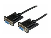 StarTech.com 1 m svart DB9 RS232 seriell nollmodemskabel F/F - Nollmodemkabel - DB-9 (hona) till DB-9 (hona) - 1 m - formpressad, tumskruvar - svart - för P/N: PCI2S5502, PEX4S953, PEX4S953LP SCNM9FF1MBK