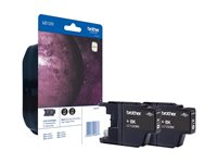 Brother LC1220BKBP2 - 2-pack - svart - original - blister - bläckpatron - för Brother DCP-J525, DCP-J725, DCP-J925, MFC-J430, MFC-J625, MFC-J825; MyMio MFC-J825 LC1220BKBP2