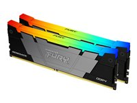 Kingston FURY Renegade RGB - DDR4 - sats - 16 GB: 2 x 8 GB - DIMM 288-pin - 4000 MT/s / PC4-32000 - CL19 - 1.2 V - ej buffrad - icke ECC - svart KF440C19RB2AK2/16