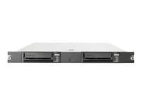 HPE StoreEver LTO-9 Ultrium - Bandenhet - LTO Ultrium (18 TB / 45 TB) - Ultrium 9 - högsta antal enheter: 2 - SAS-3 - kan monteras i rack - 1U - kryptering, WORM-funktionalitet - Smart Choice P77034-B25