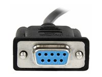StarTech.com 1 m svart DB9 RS232 seriell nollmodemskabel F/F - Nollmodemkabel - DB-9 (hona) till DB-9 (hona) - 1 m - formpressad, tumskruvar - svart - för P/N: PCI2S5502, PEX4S953, PEX4S953LP SCNM9FF1MBK